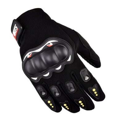 Motorcycle phone Pirštinės su knuckle protector – Juodas