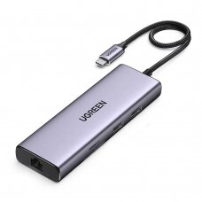 Multifunctional HUB 5in1 USB-C - HDMI 1.4 / 3 x USB-A / USB-C PD 100W Ugreen CM511 - gray