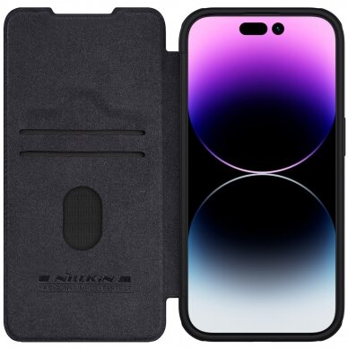 Nillkin Qin Pro Leather Flip Camera Cover Case for iPhone 15 Pro Max - Black