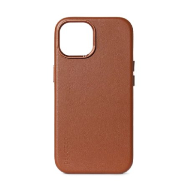 Odinis dėklas Decoded Leather iPhone 15 - rudas