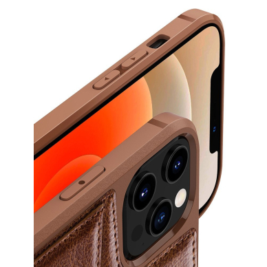 Odinis dėklas Nillkin Aoge Leather iPhone 12 mini Juodas 7