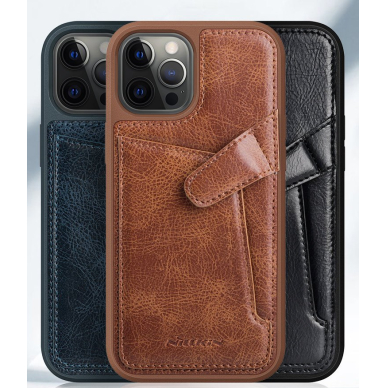 Odinis dėklas Nillkin Aoge Leather iPhone 12 mini rudas 3