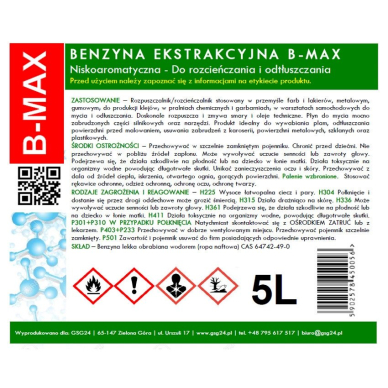 Odorless extraction gasoline B-MAX 5L 1