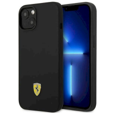 Originalus dėklas Ferrari FEHCP14MSIBBK iPhone 14 Plus 6.7  Juodas hardcase Silicone Metal Logo