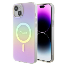 Originalus dėklas Guess GUHMP15MHITSP iPhone 15 Plus 6.7  rožinis/rožinis hardcase IML Iridescent MagSafe