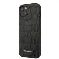 Originalus dėklas Karl Lagerfeld KLHCP13SMNMP1K iPhone 13 mini 5,4 hardcase Juodas Monogram Plaque