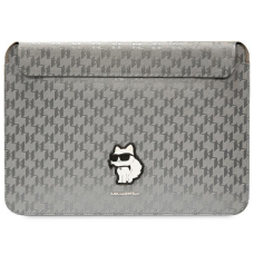 Originalus dėklas Karl Lagerfeld Saffiano Monogram Choupette KLCS14SAKHPCG 14  Laptop Case - Sidabrinis