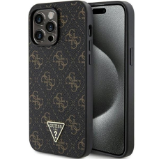 Originalus Guess dėklas 4G Triangle Metal LogoiPhone 15 Pro - Juodas