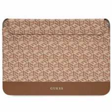 Originalus Guess dėklas GCube Stripes case for a 14&quot; laptop - Rudas