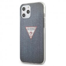 Originalus Guess Dėklas Guhcp12Lpcujuldb Iphone 12 Pro Max Tamsiai Mėlynas Jeans Kolekcija