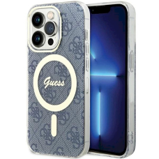 Originalus Guess dėklas IML 4G MagSafeiPhone 15 Pro - Mėlynas