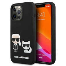 Originalus Karl Lagerfeld dėklas KLHCP13LSSKCK iPhone 13 Pro / 13 6,1" Juodas Silicone Karl & Choupette