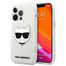 Oriignalus Karl Lagerfeld dėklas KLHCP13XCTR iPhone 13 Pro Max 6,7" Permatomas Choupette Head