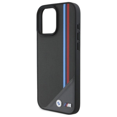 Orginalus BMW Dėklas M Meshed Tricolor Stripes MagSafe  iPhone 16 Pro Max - Pilkas 5