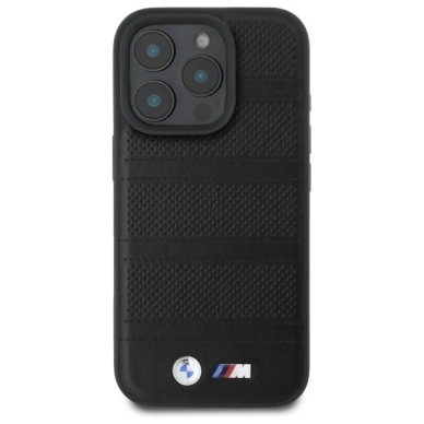 Orginalus BMW Dėklas M Perforated And Stitched Line MagSafe  iPhone 16 Pro Max - Juodas 2