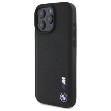 Orginalus BMW Dėklas Smooth Rubber Logo iPhone 16 Pro Max  - Juodas 1