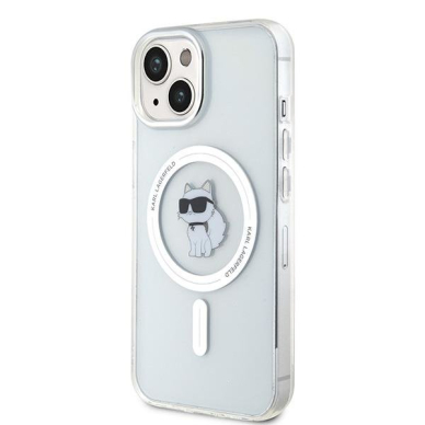 Orginalus dėklas Karl Lagerfeld IML Choupette MagSafe case skirta iPhone 15 - Permatomas 1