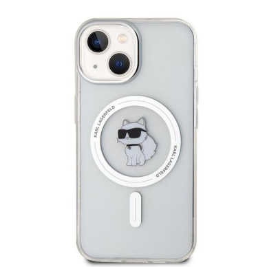 Orginalus dėklas Karl Lagerfeld IML Choupette MagSafe case skirta iPhone 15 - Permatomas 2