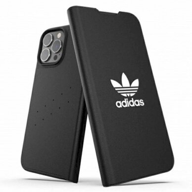 Originalus Adidas dėklas OR Booklet Case BASIC iPhone 13 Pro Max 6,7"   Juodas Baltas 47127