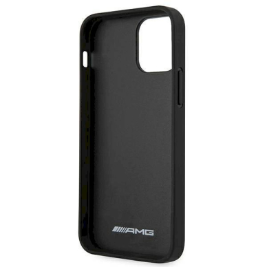 Originalus AMG dėklas AMHCP12LDOLBK iPhone 12 Pro Max 6,7"  Juodas hardcase Leather Hot Stamped 6