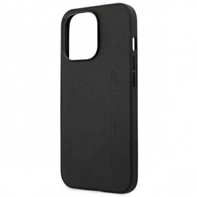 Originalus AMG dėklas AMHCP14LDOLBK iPhone 14 Pro 6.1 Juodas hardcase Leather Hot Stamped 5