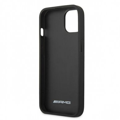 Originalus AMG dėklas Leather Debossed Lines AMHCP13SGSEBK iPhone 13 mini Juodas 6