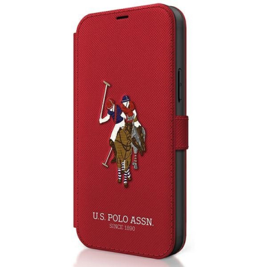 Originalus atverčiamas Us Polo dėklas Usflbkp12Mpugflre Iphone 12/12 Pro raudonas Polo Embroidery kolekcija