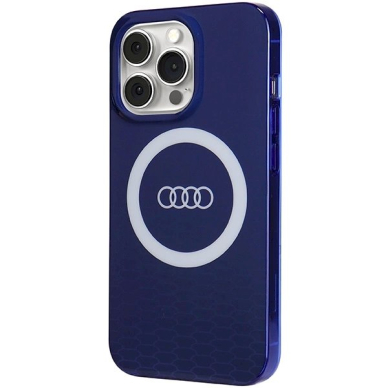 Originalus Audi dėklas IML Big Logo MagSafeiPhone 13 Pro / 13 - mėlynas 1