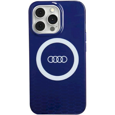 Originalus Audi dėklas IML Big Logo MagSafeiPhone 13 Pro / 13 - mėlynas