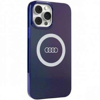 Originalus Audi dėklas IML Big Logo MagSafeiPhone 13 Pro Max - mėlynas 1