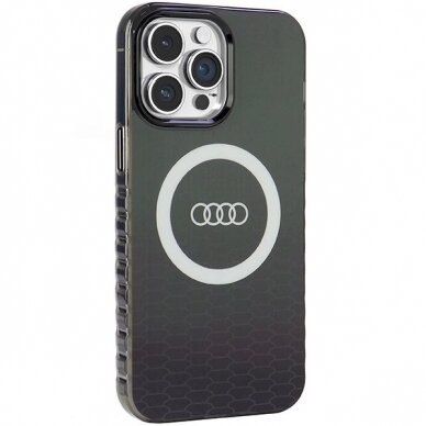 Originalus Audi dėklas IML Big Logo MagSafeiPhone 14 Pro Max - Juodas 5