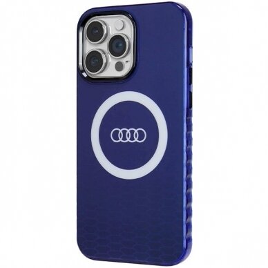 Originalus Audi dėklas IML Big Logo MagSafeiPhone 14 Pro Max - mėlynas 1