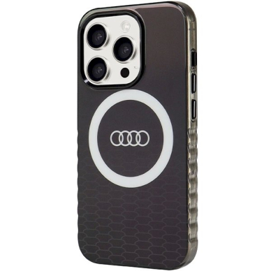 Originalus Audi dėklas IML Big Logo MagSafeiPhone 15 Pro - Juodas 1