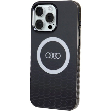 Originalus Audi dėklas IML Big Logo MagSafeiPhone 15 Pro Max - Juodas 1