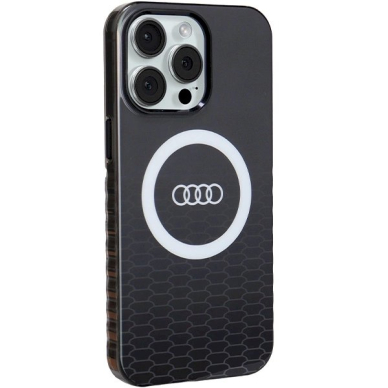 Originalus Audi dėklas IML Big Logo MagSafeiPhone 15 Pro Max - Juodas 5