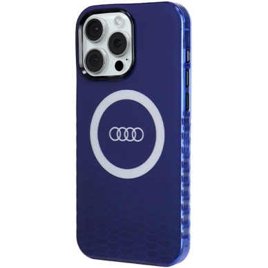 Originalus Audi dėklas IML Big Logo MagSafeiPhone 15 Pro Max - mėlynas 1