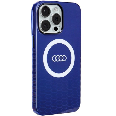 Originalus Audi dėklas IML Big Logo MagSafeiPhone 15 Pro Max - mėlynas 5