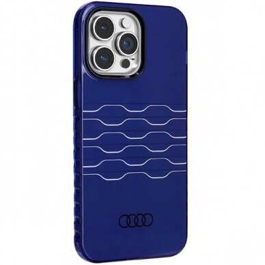 Originalus Audi dėklas IML MagSafeiPhone 14 Pro Max - mėlynas 5