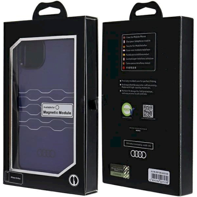 Originalus Audi dėklas IML MagSafeiPhone 15 Plus / 14 Plus - mėlynas 6