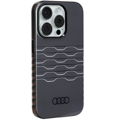 Originalus Audi dėklas IML MagSafeiPhone 15 Pro - Juodas 5