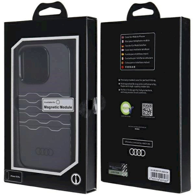 Originalus Audi dėklas IML MagSafeiPhone 15 Pro - Juodas 6