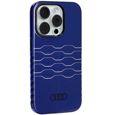 Originalus Audi dėklas IML MagSafeiPhone 15 Pro - mėlynas 5