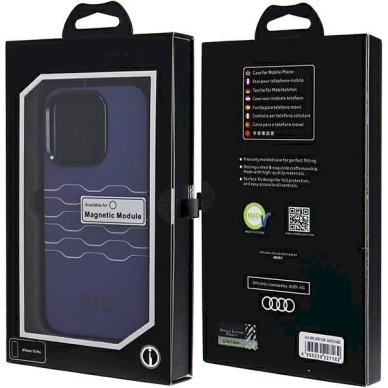 Originalus Audi dėklas IML MagSafeiPhone 15 Pro - mėlynas 6