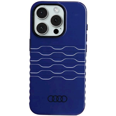 Originalus Audi dėklas IML MagSafeiPhone 15 Pro - mėlynas