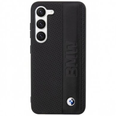 Originalus BMW dėklas BMHCS23S22RDPK S23 S911 Juodas hardcase Leather Textured &amp  Stripe 2