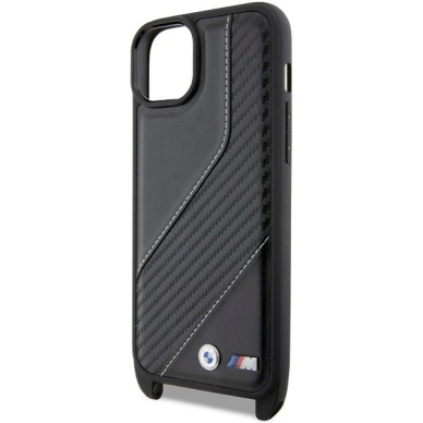 Originalus BMW dėklas M Edition Carbon Stripe &amp; StrapiPhone 15 / 14 / 13 - juodas 4