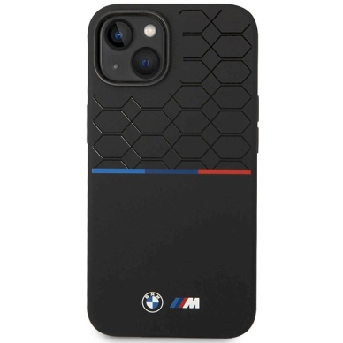 Originalus BMW dėklas M Silicone Pattern MagSafeiPhone 15/14/13 - juodas 2