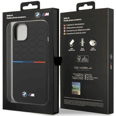 Originalus BMW dėklas M Silicone Pattern MagSafeiPhone 15/14/13 - juodas 7