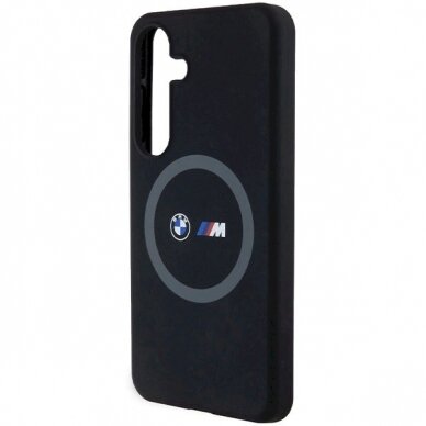 Originalus BMW dėklas M Silicone Printed Ring MagSafeSamsung Galaxy S24 - juodas 5