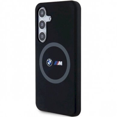 Originalus BMW dėklas M Silicone Printed Ring MagSafeSamsung Galaxy S24 - juodas 1